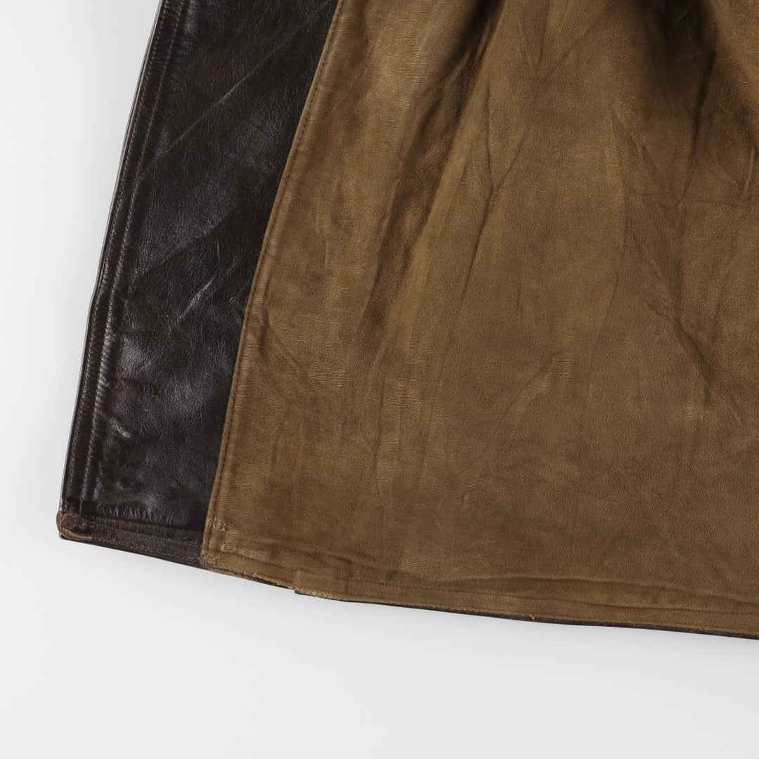 1950s~ HAELSON Euro Motorcycle Jacket, Men's L size, Vintage unclear brown type Vintage Second Hand
