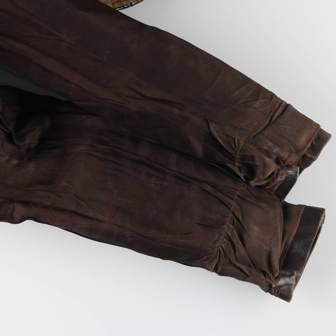 1950s~ HAELSON Euro Motorcycle Jacket, Men's L size, Vintage unclear brown type Vintage Second Hand