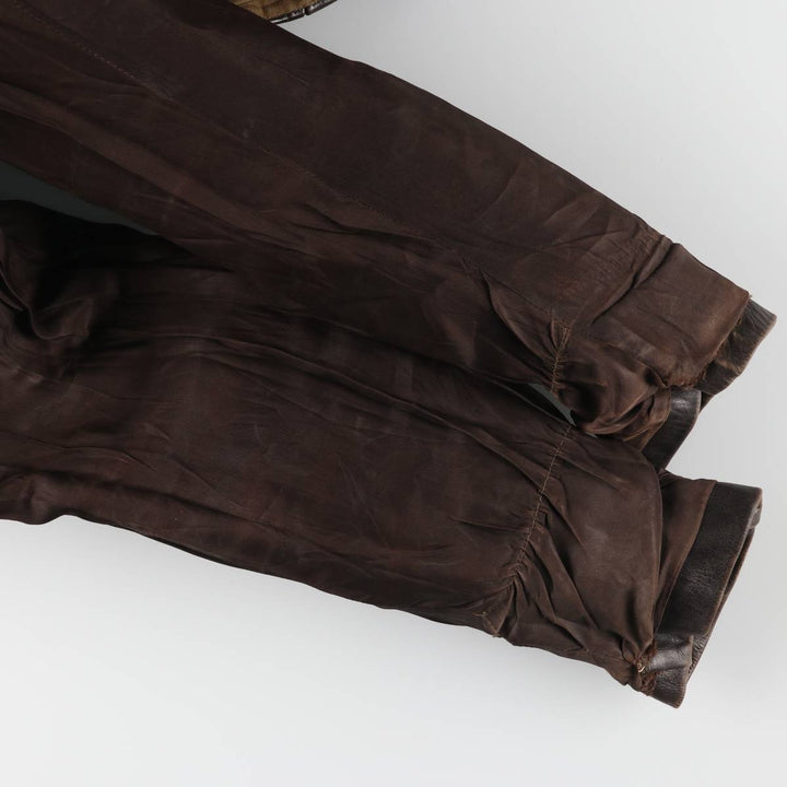 1950s~ HAELSON Euro Motorcycle Jacket, Men's L size, Vintage unclear brown type Vintage Second Hand