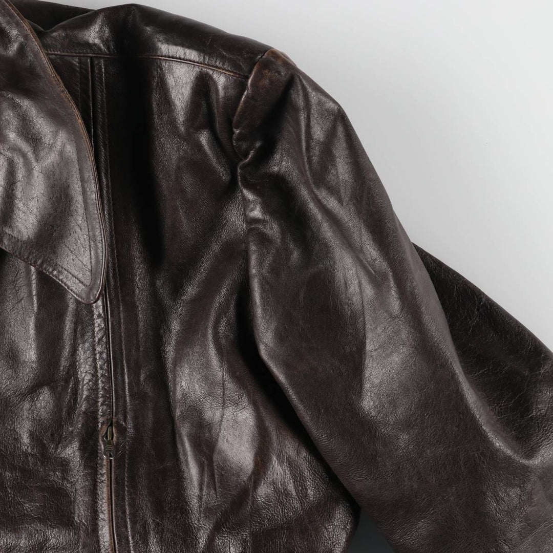 1950s~ HAELSON Euro Motorcycle Jacket, Men's L size, Vintage unclear brown type Vintage Second Hand