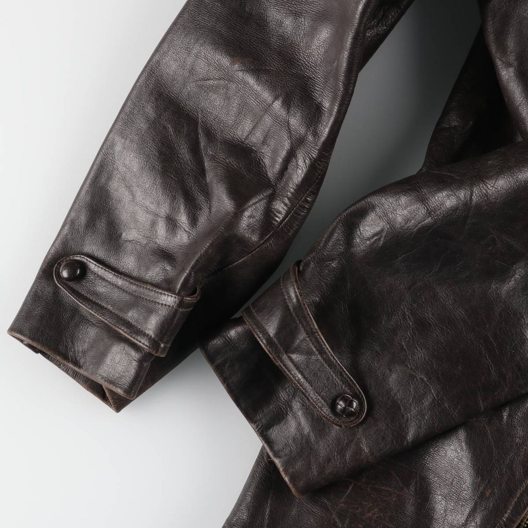 1950s~ HAELSON Euro Motorcycle Jacket, Men's L size, Vintage unclear brown type Vintage Second Hand