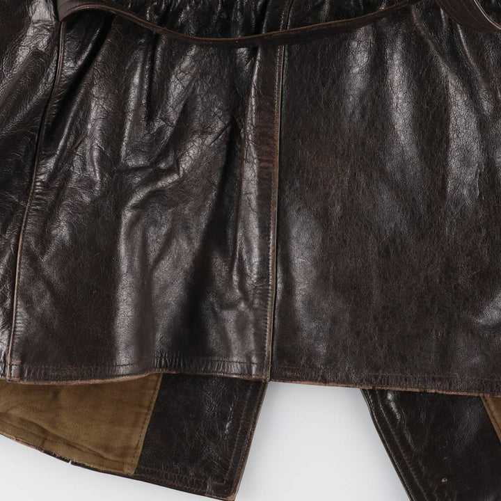 1950s~ HAELSON Euro Motorcycle Jacket, Men's L size, Vintage unclear brown type Vintage Second Hand