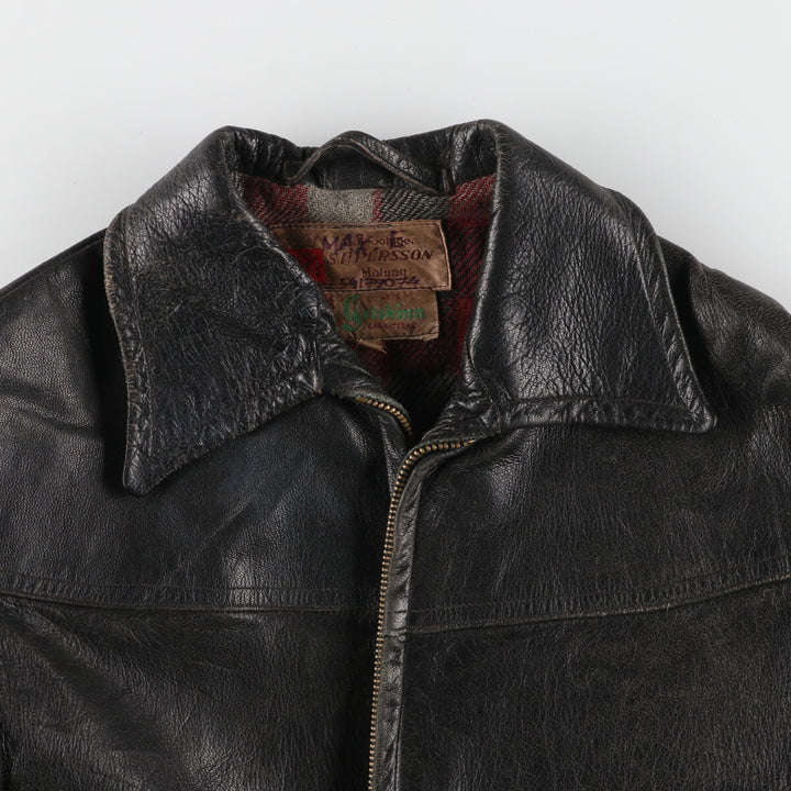 50s~60'S SPPERSSON Euro model goatskin leather blouson type men's M vintage /evb004451