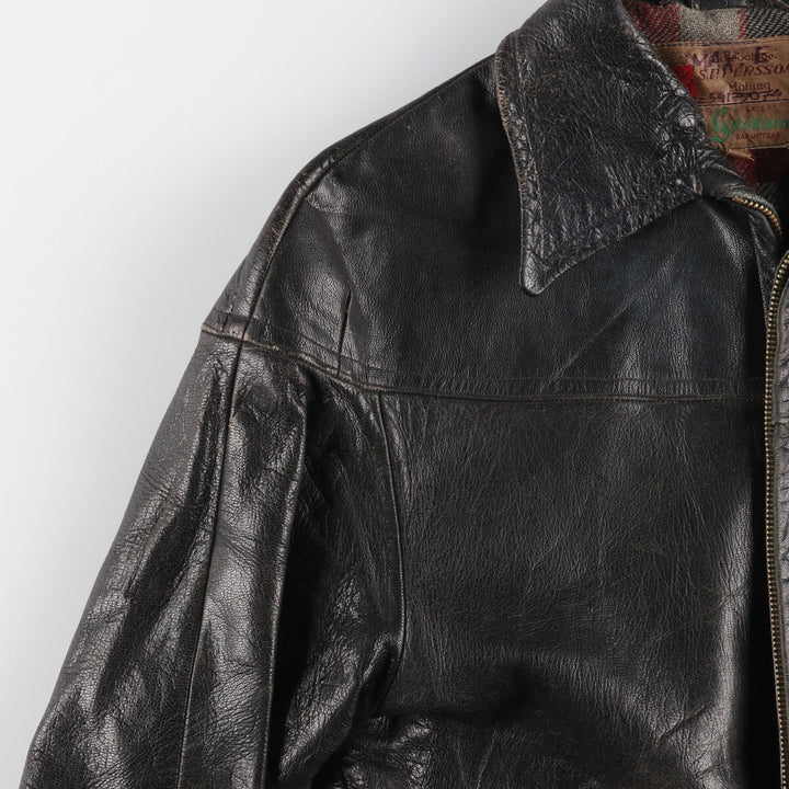 50s~60'S SPPERSSON Euro model goatskin leather blouson type men's M vintage /evb004451