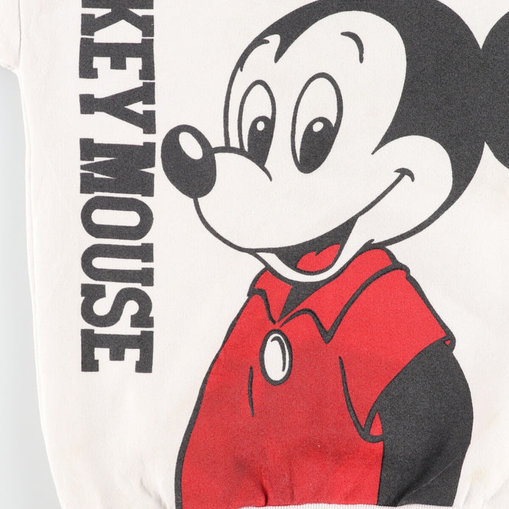 80'S DISNEY MICKEY MOUSE double-sided print character sweatshirt, made in USA, women's M, vintage /evb004489