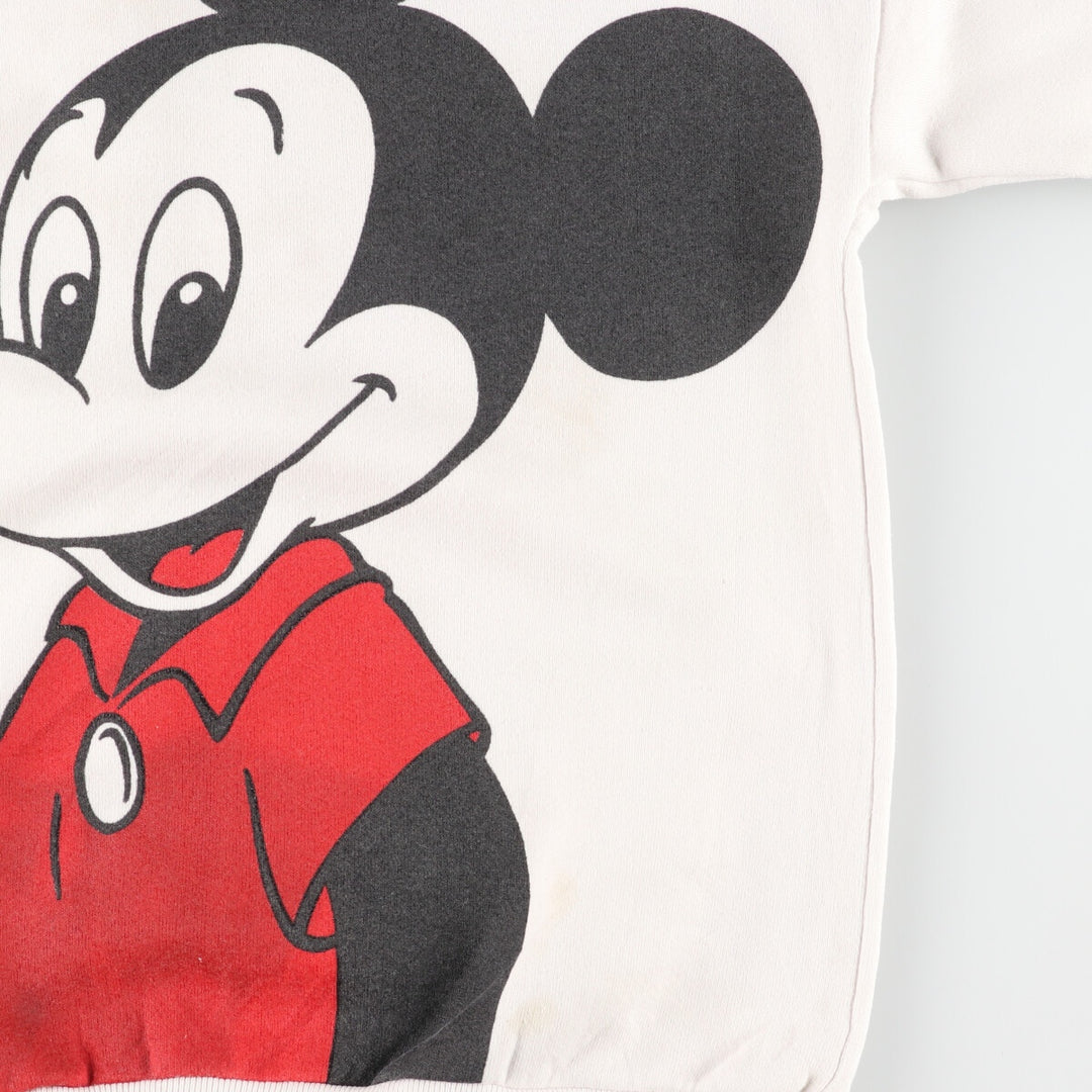 80'S DISNEY MICKEY MOUSE double-sided print character sweatshirt, made in USA, women's M, vintage /evb004489