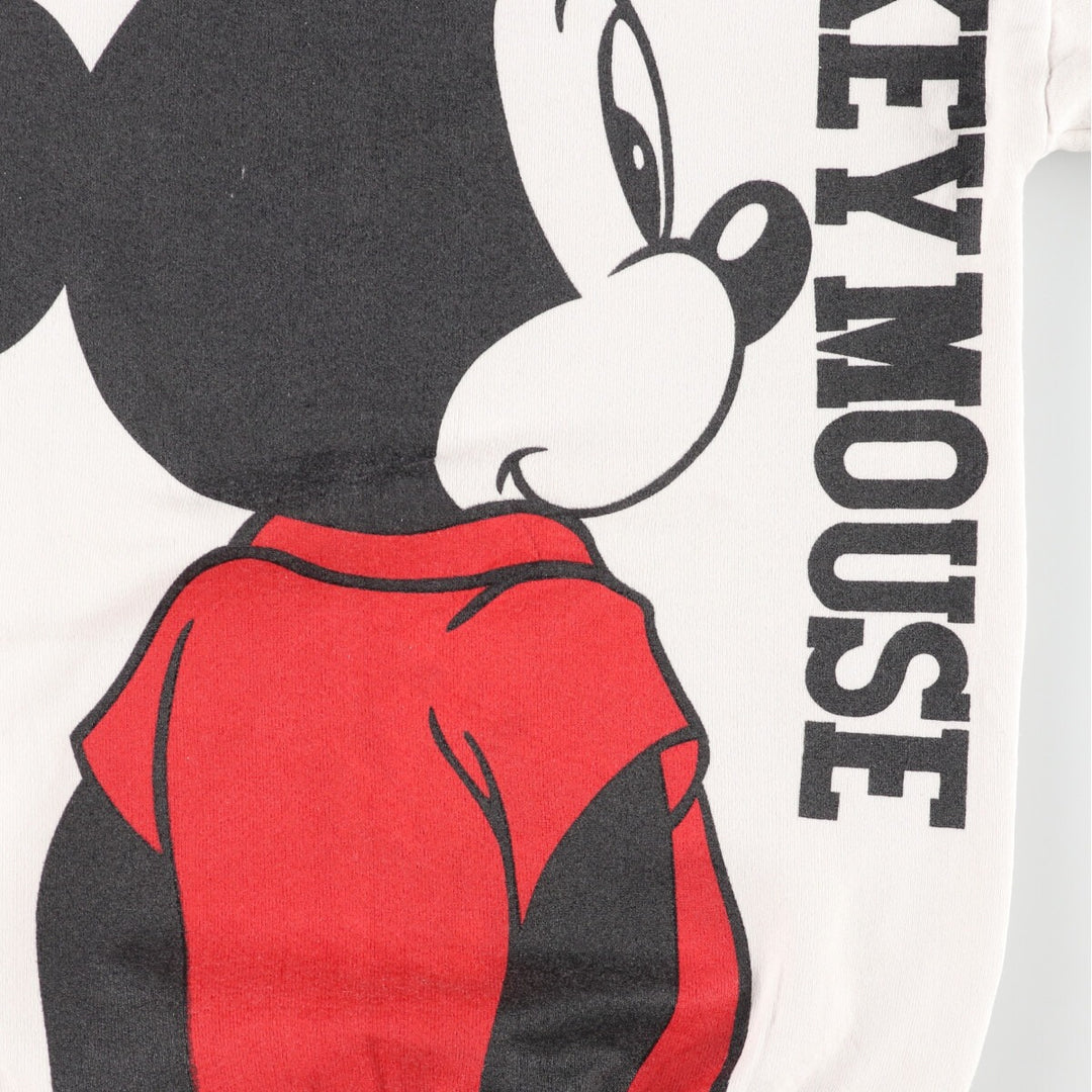 80'S DISNEY MICKEY MOUSE double-sided print character sweatshirt, made in USA, women's M, vintage /evb004489