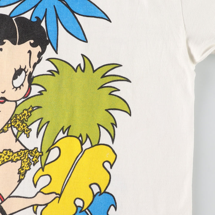 80'S BETTY BOOP TARZAN Double-sided Character Print T-Shirt Made in USA Men's L Vintage /evb004497