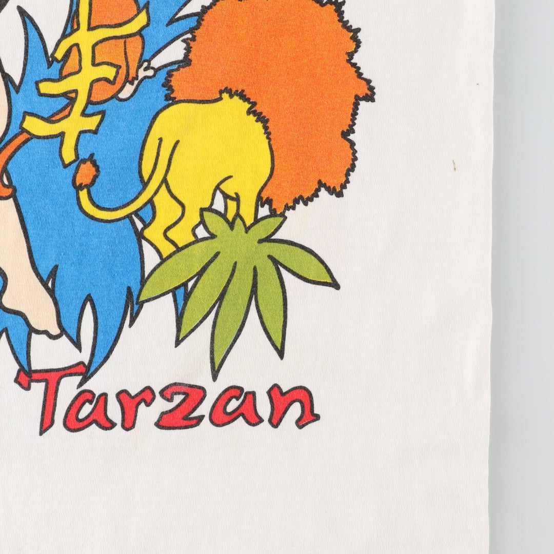 80'S BETTY BOOP TARZAN Double-sided Character Print T-Shirt Made in USA Men's L Vintage /evb004497