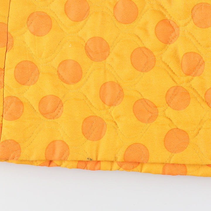 60s-70'S Alex Colman Dot Pattern Quilted Maxi A-line Skirt Women's M Vintage /evb004520