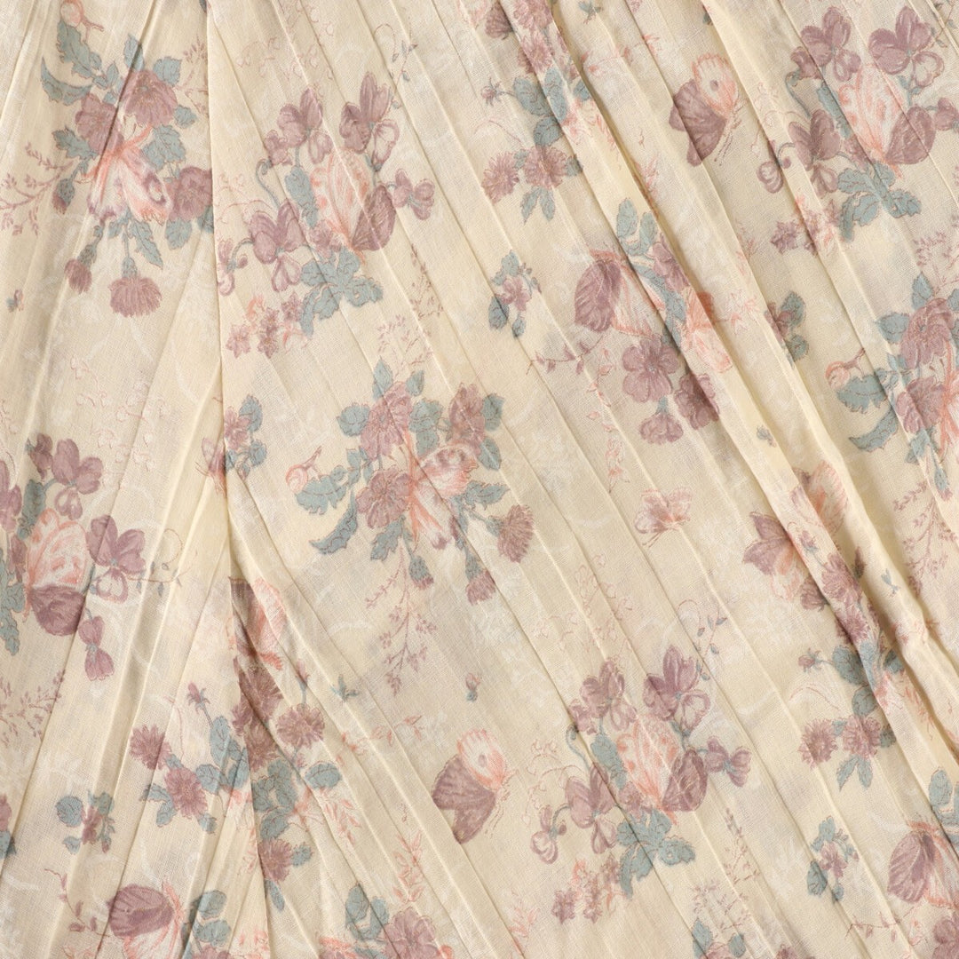 70'S UNKNOWN Floral American Sleeve Maxi Length Sleeveless Dress Women's S Vintage /evb004544