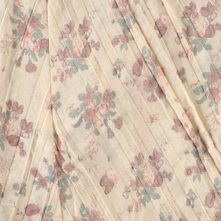 70'S UNKNOWN Floral American Sleeve Maxi Length Sleeveless Dress Women's S Vintage /evb004544