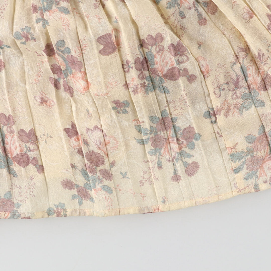 70'S UNKNOWN Floral American Sleeve Maxi Length Sleeveless Dress Women's S Vintage /evb004544