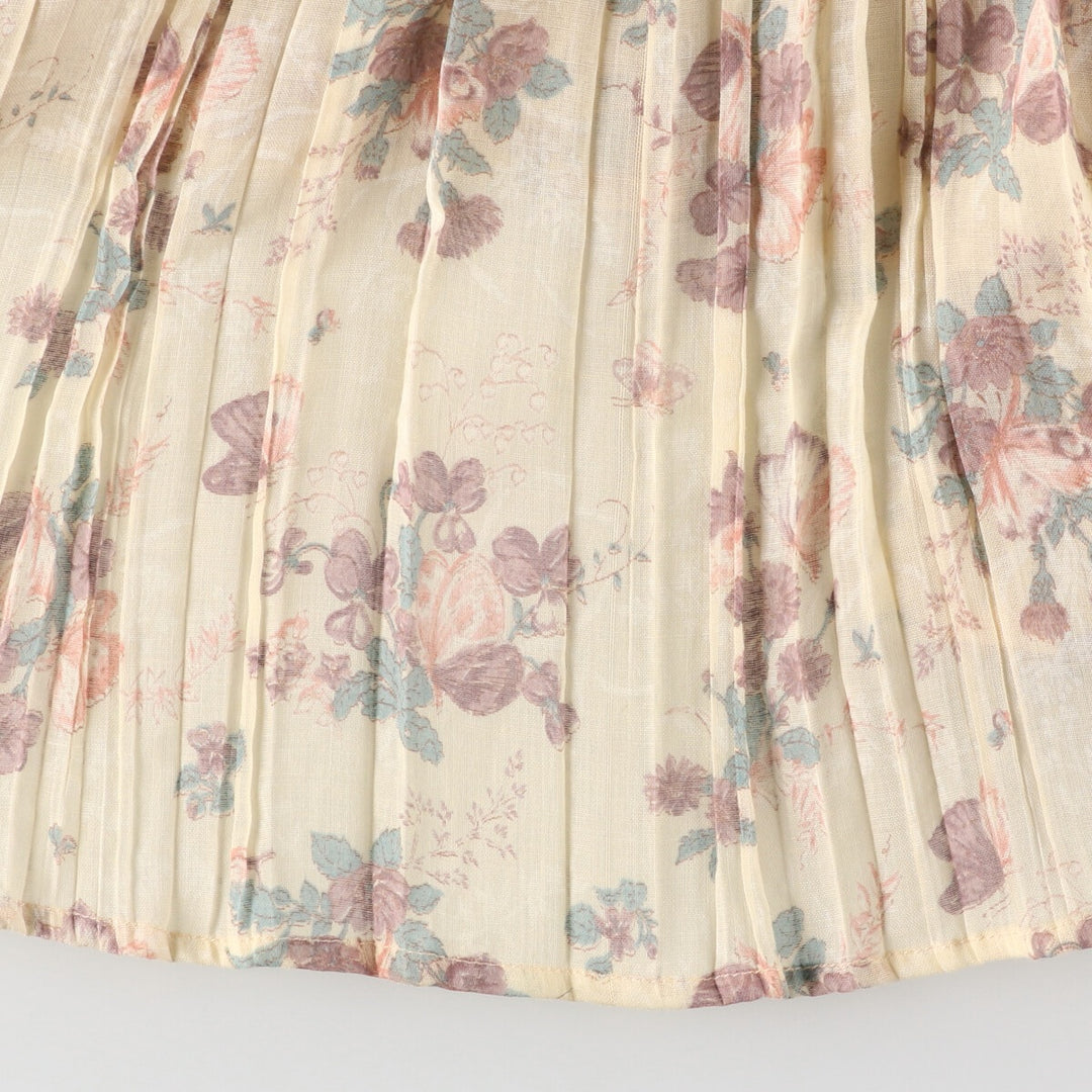 70'S UNKNOWN Floral American Sleeve Maxi Length Sleeveless Dress Women's S Vintage /evb004544