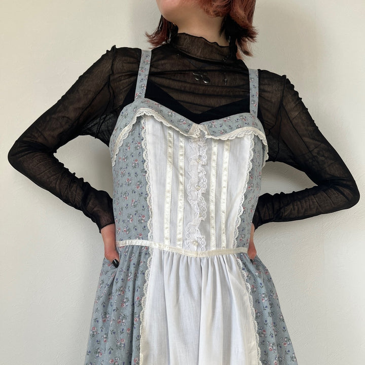 70'S Gunne Sax Floral Camisole Dress Made in USA Women's M Vintage /evb004552