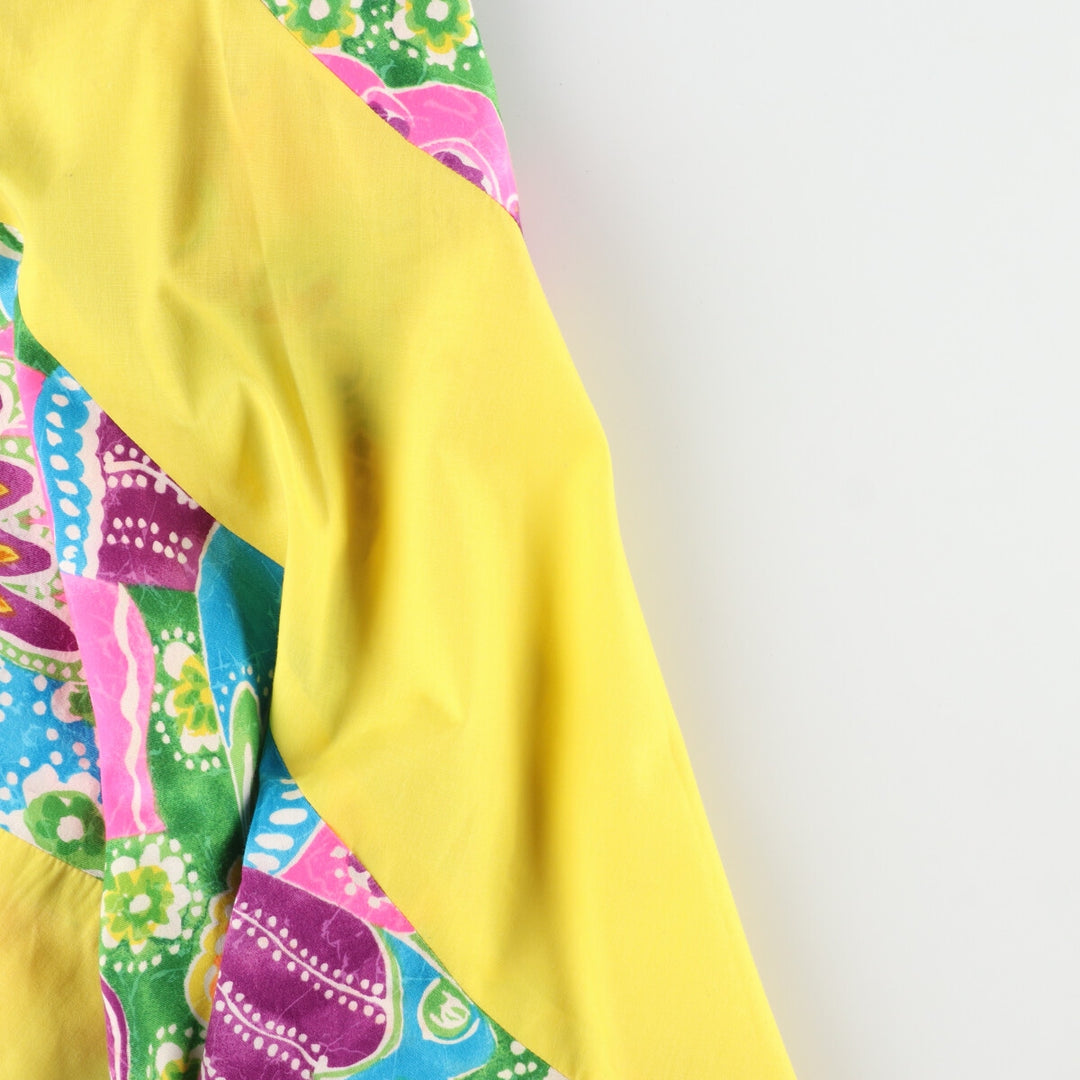 70'S UNKNOWN Escargot Skirt, All-over Print, Maxi Length, Flared Skirt, Women's L (w27), Vintage /evb004566