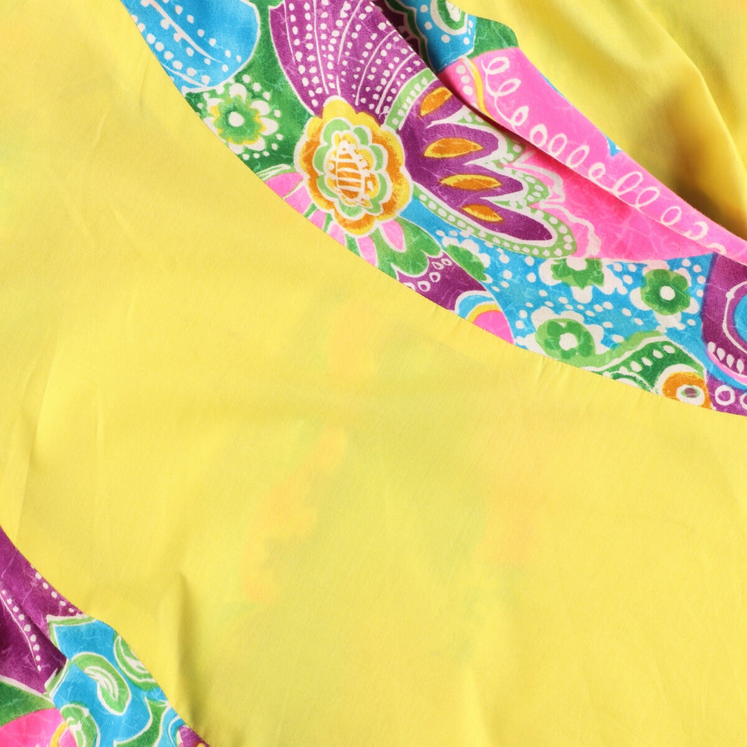 70'S UNKNOWN Escargot Skirt, All-over Print, Maxi Length, Flared Skirt, Women's L (w27), Vintage /evb004566