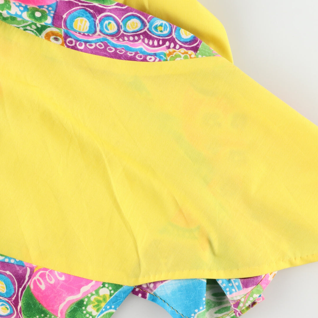 70'S UNKNOWN Escargot Skirt, All-over Print, Maxi Length, Flared Skirt, Women's L (w27), Vintage /evb004566