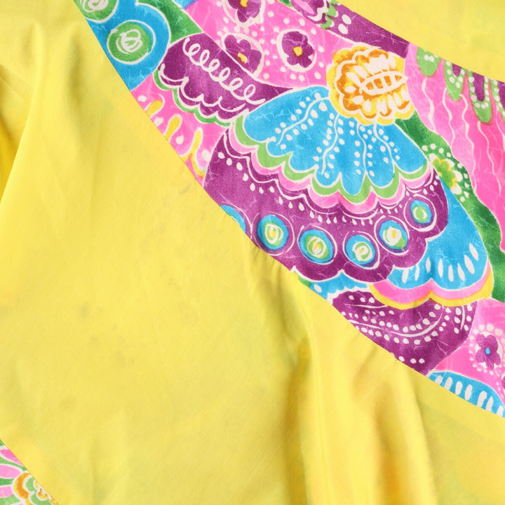 70'S UNKNOWN Escargot Skirt, All-over Print, Maxi Length, Flared Skirt, Women's L (w27), Vintage /evb004566