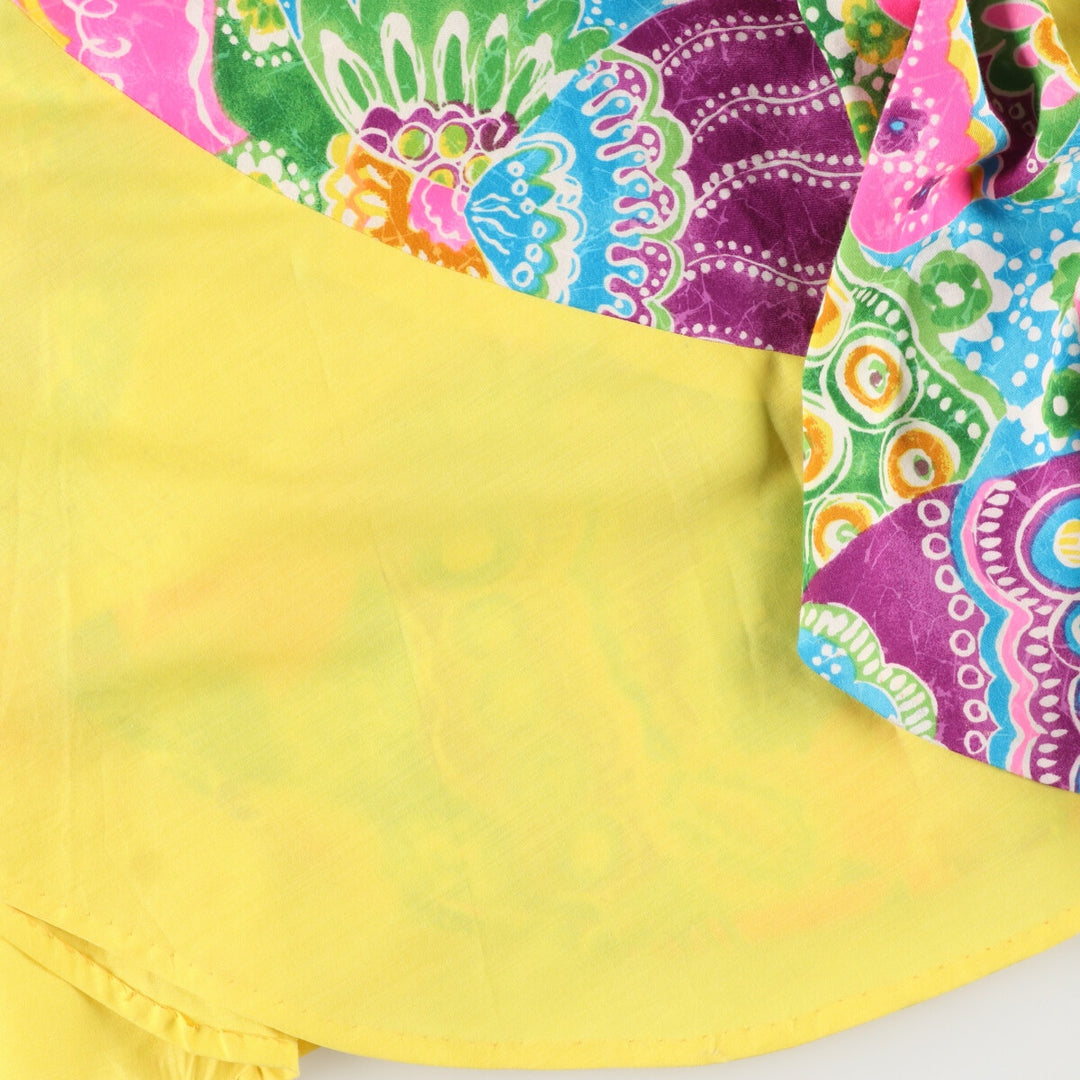 70'S UNKNOWN Escargot Skirt, All-over Print, Maxi Length, Flared Skirt, Women's L (w27), Vintage /evb004566