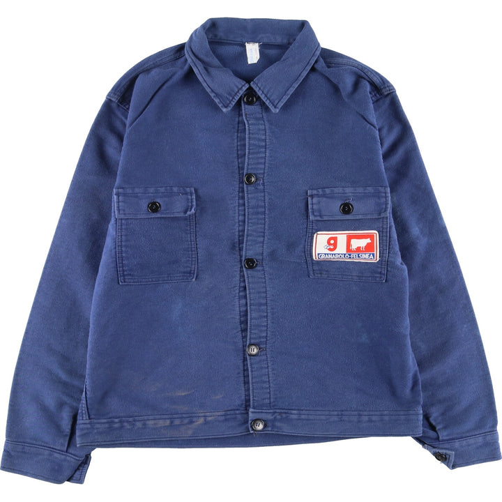 TACCONI Moleskin Euro Work Jacket Men's L Vintage /evb004604