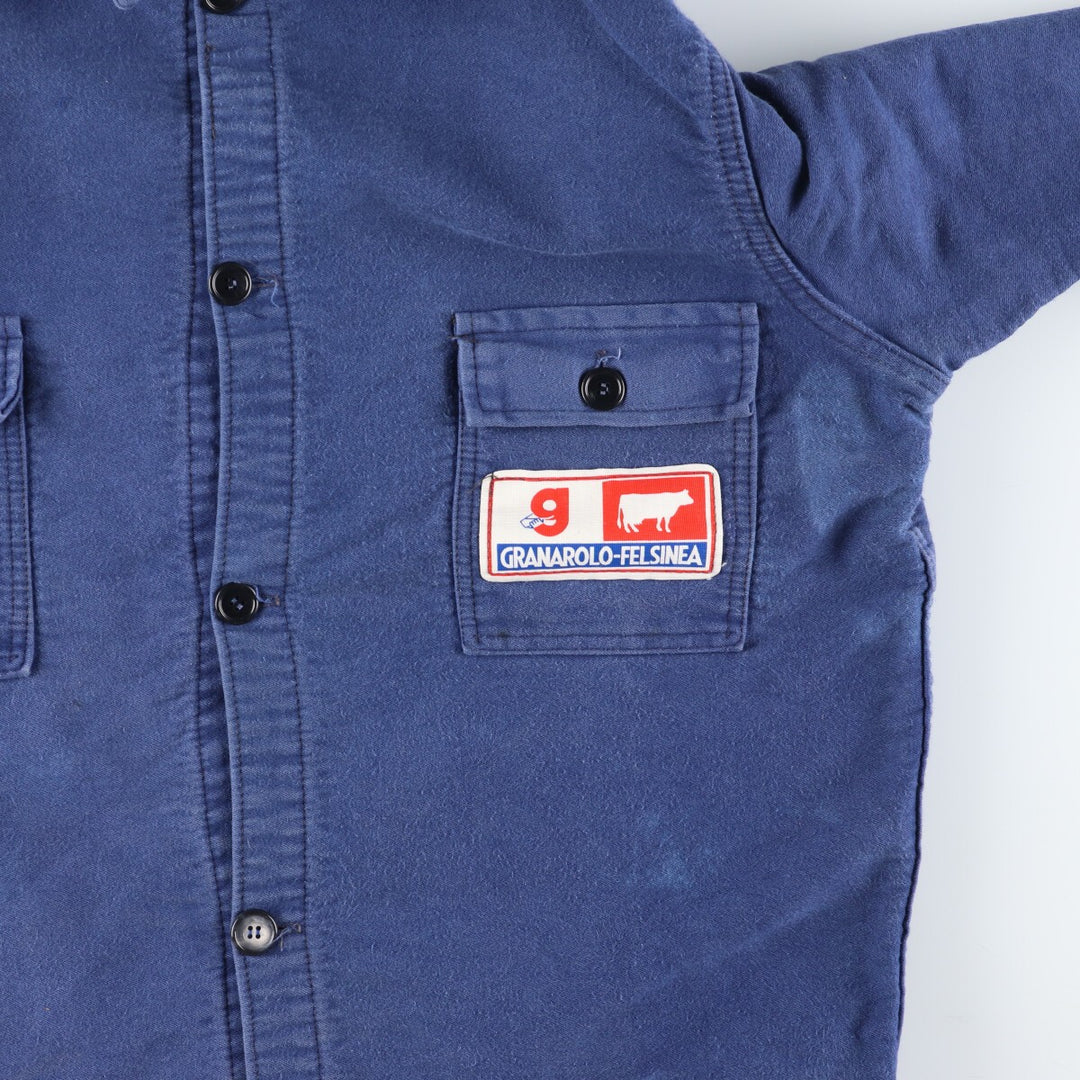 TACCONI Moleskin Euro Work Jacket Men's L Vintage /evb004604