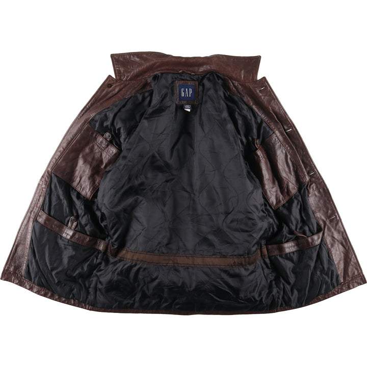 90'S GAP Old Gap Leather Car Coat Men's XS Vintage /evb004616