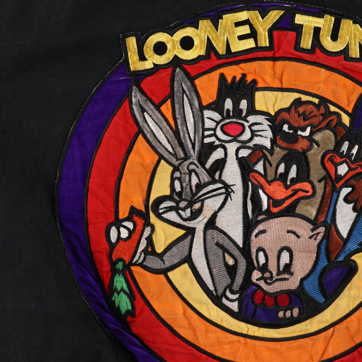 90'S Jeff Hamilton LOONEY TUNES Racing Jacket Made in USA Men's L Vintage /evb004660