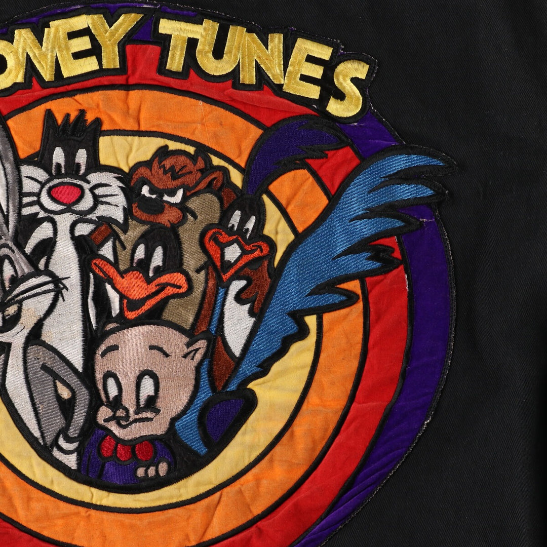 90'S Jeff Hamilton LOONEY TUNES Racing Jacket Made in USA Men's L Vintage /evb004660