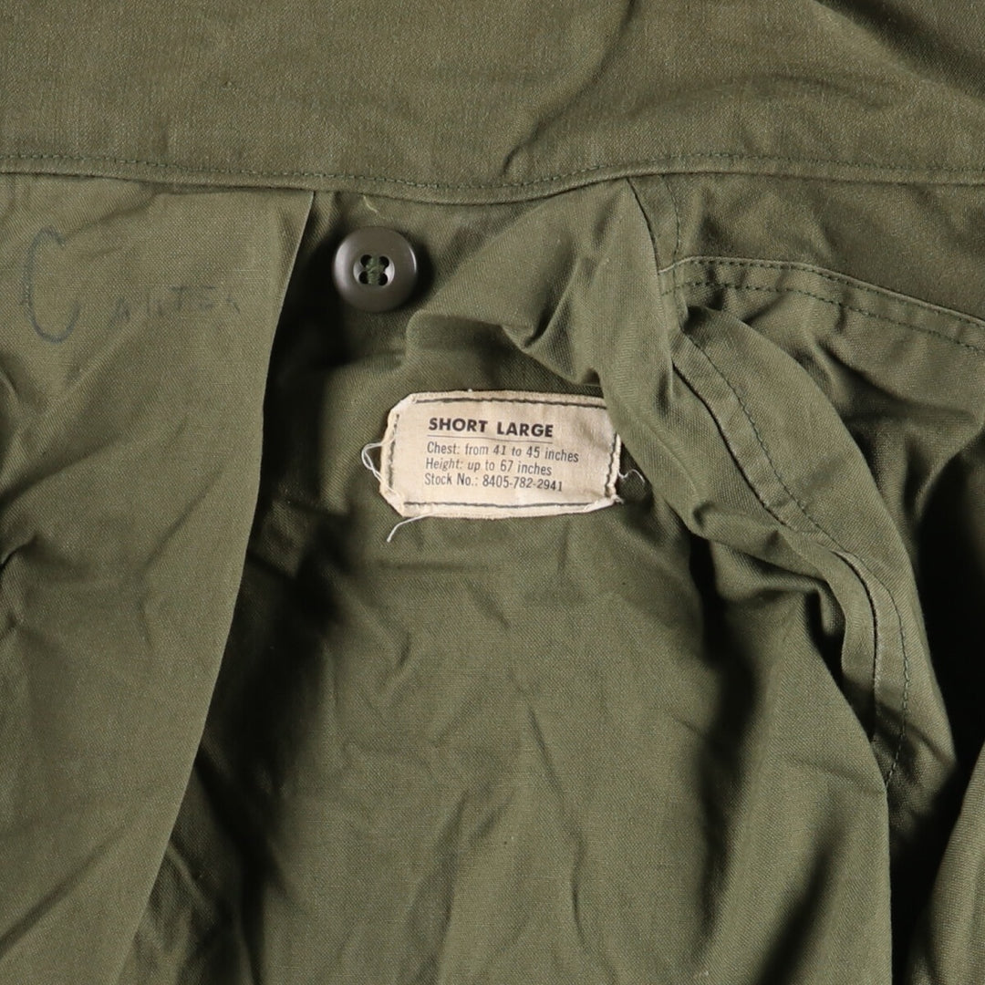 1960'S US military genuine M-65 2nd military field jacket made in USA, SHORT LARGE, equivalent to men's L, vintage /evb004693