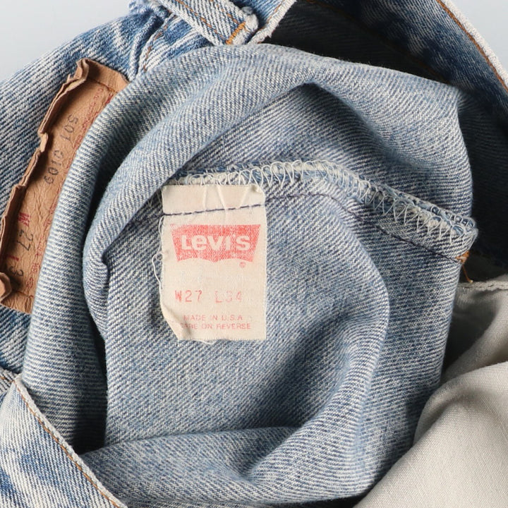 80s~90'S Levi's 501-0109 Chemical Wash Straight Denim Pants Made in USA Women's M (w27) Vintage /evb004703