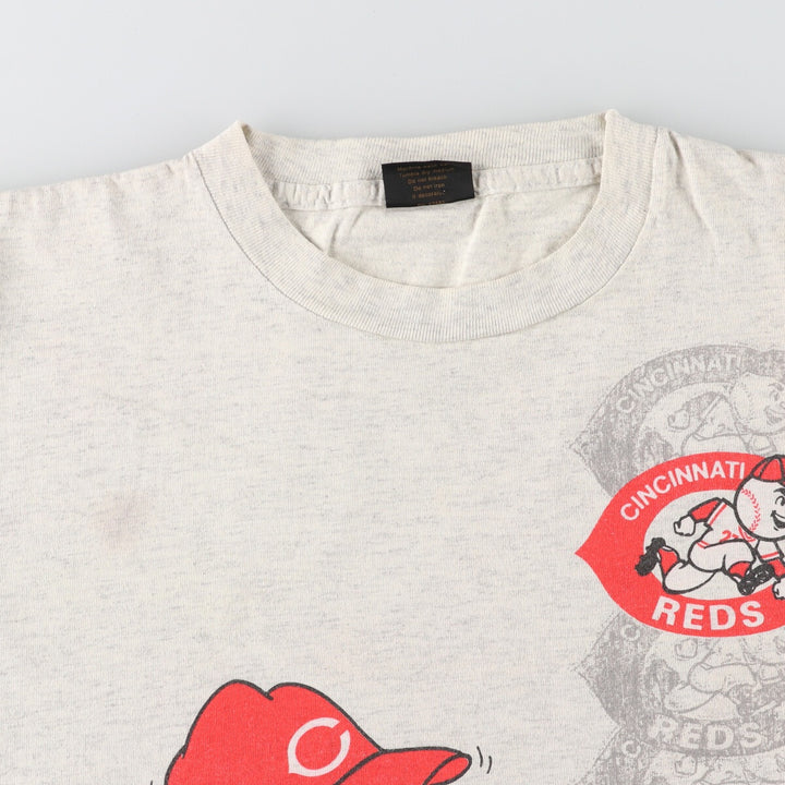 90'S Changes MLB CINCINNATI REDS Cincinnati Reds Tasmanian Devil Character Sports Print T-Shirt Made in USA Men's L Vintage /evb004782
