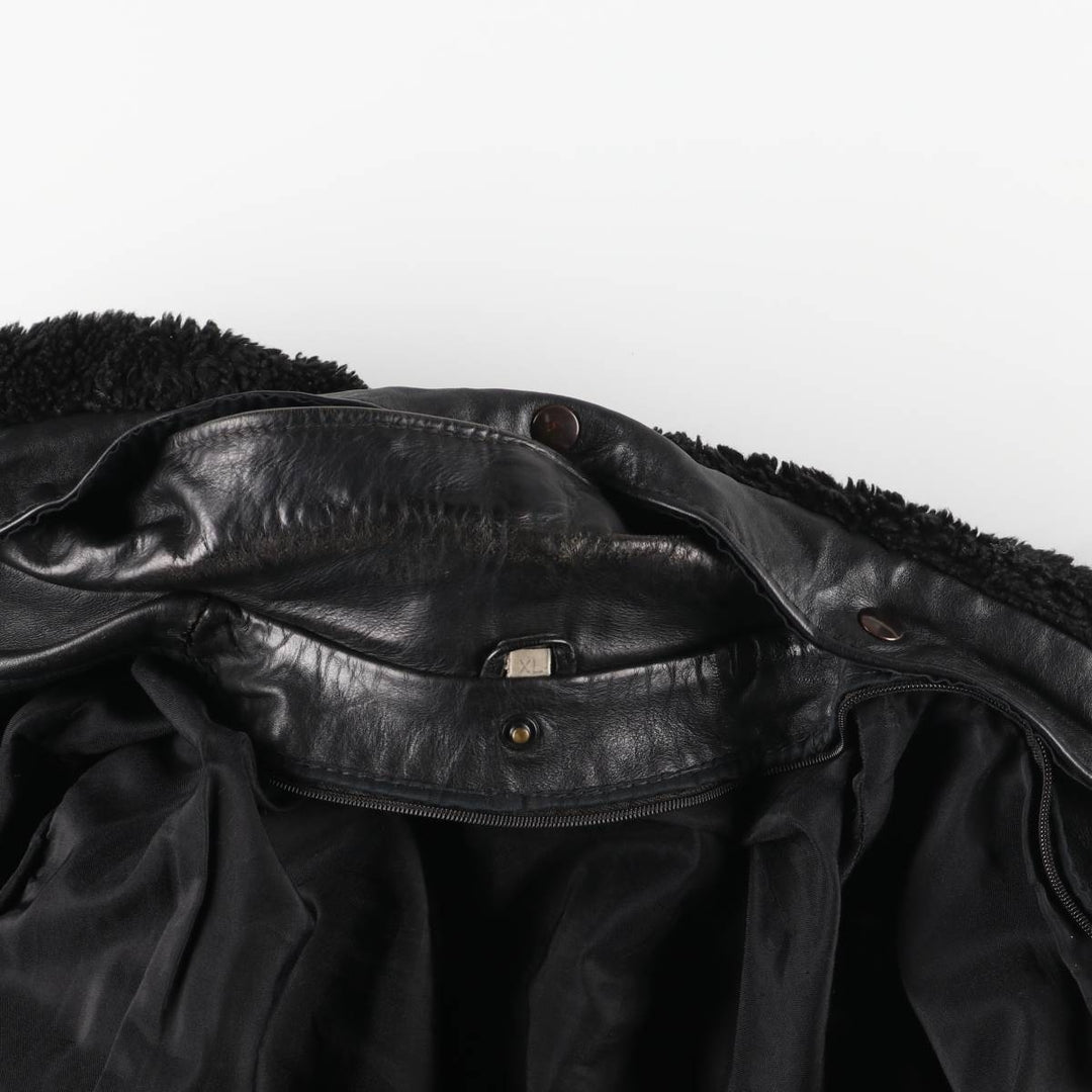 G-1 Type Leather Flight Jacket, Men's XL genuine leather black type Vintage Second Hand