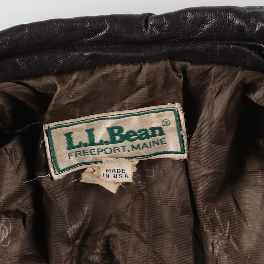 70s~80'S LLBean A-2 Type Leather Flight Jacket Made in USA Men's L Vintage /evb004817