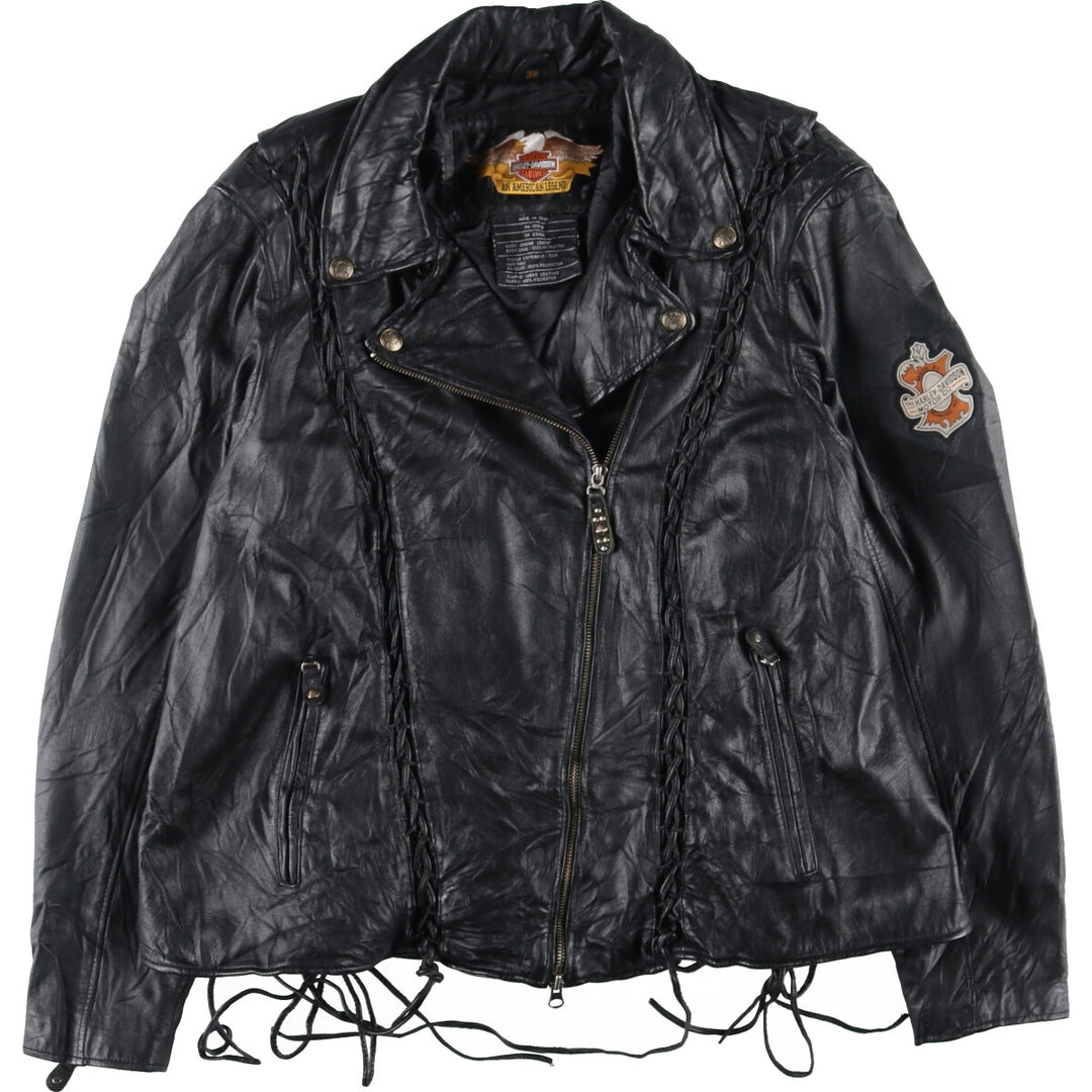 Harley-Davidson Lace-up Double Rider Jacket Women's XXL /evb004842