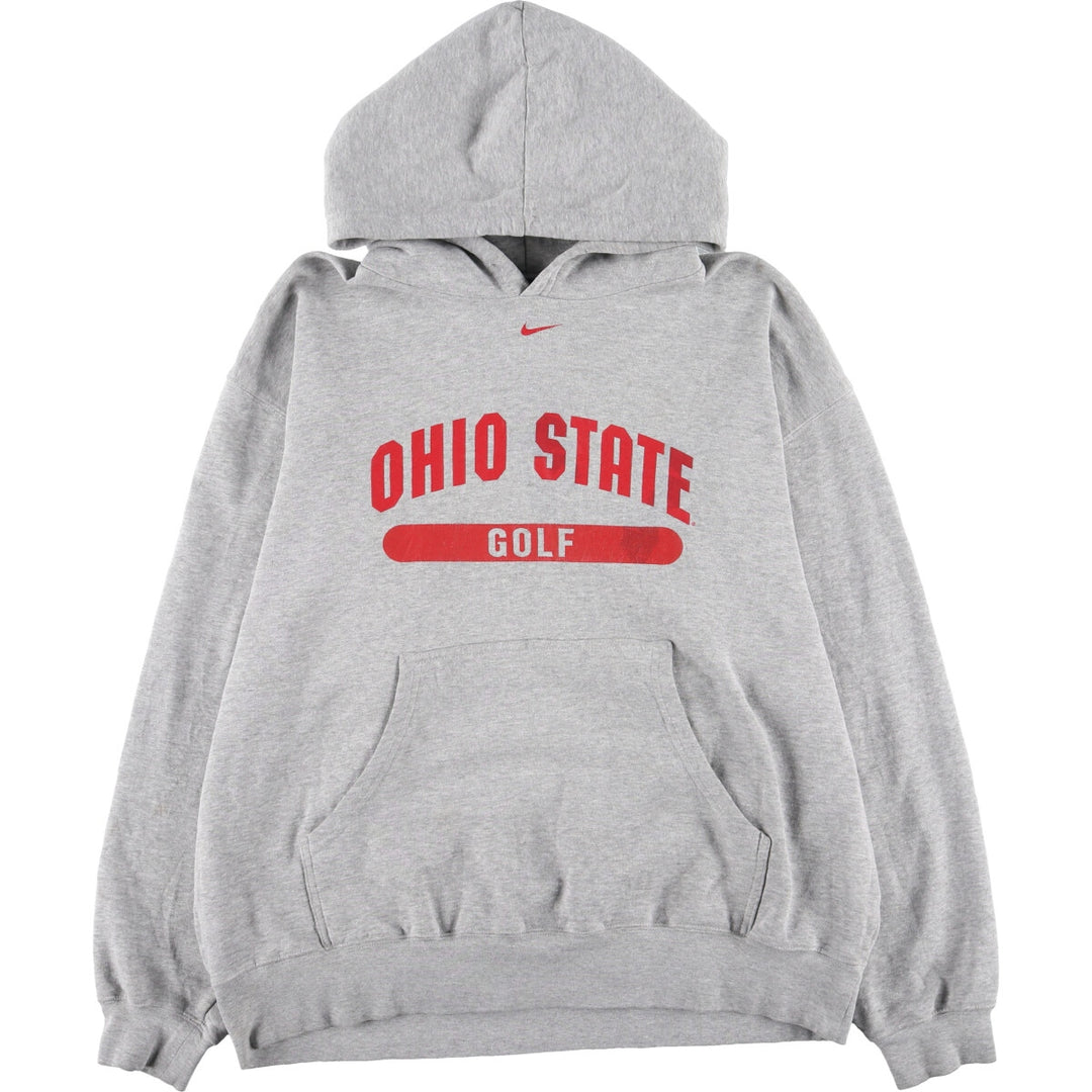 90'S Nike NIKE TEAM Ohio State University neck logo college sweatshirt pullover hoodie men's XL vintage /evb004845