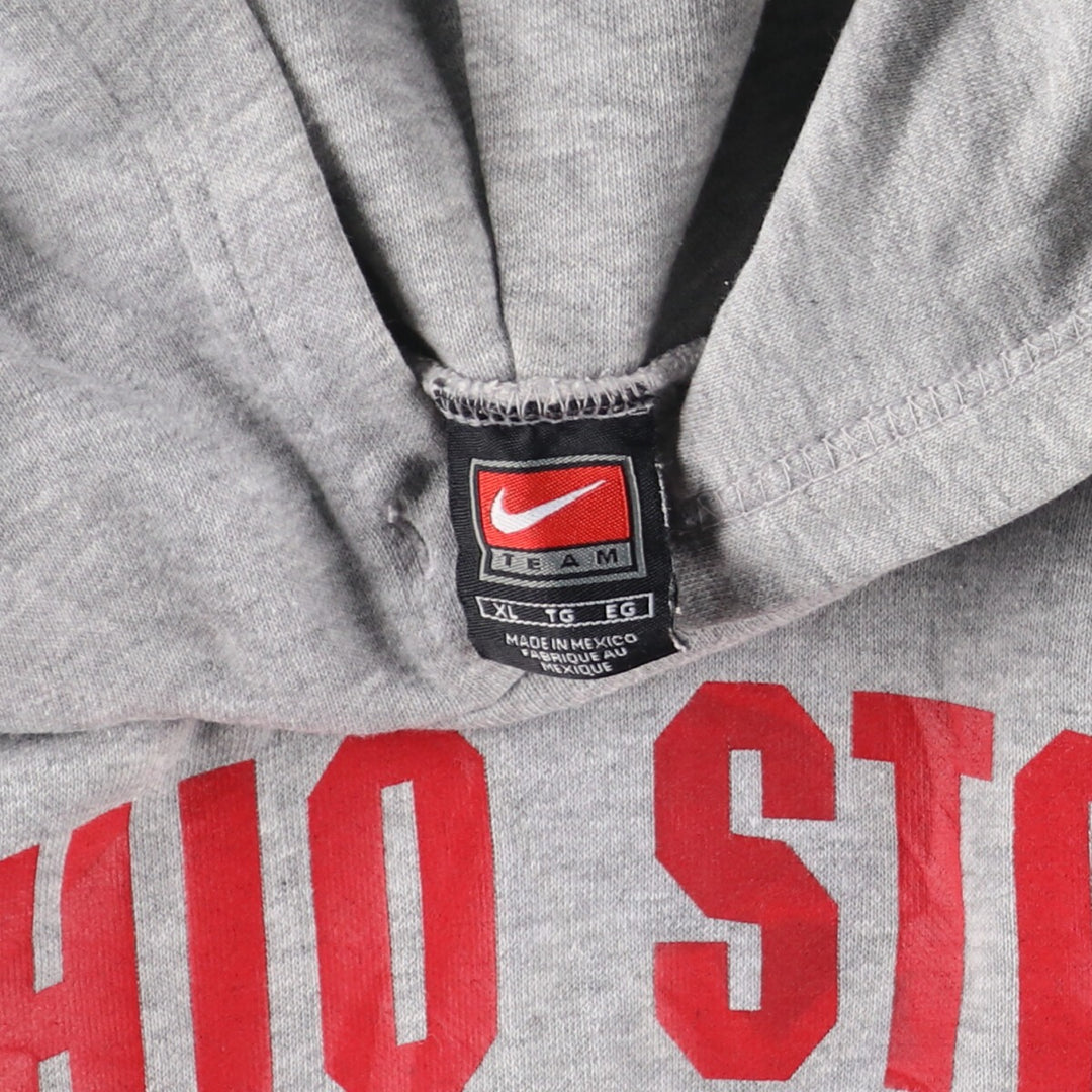 90'S Nike NIKE TEAM Ohio State University neck logo college sweatshirt pullover hoodie men's XL vintage /evb004845