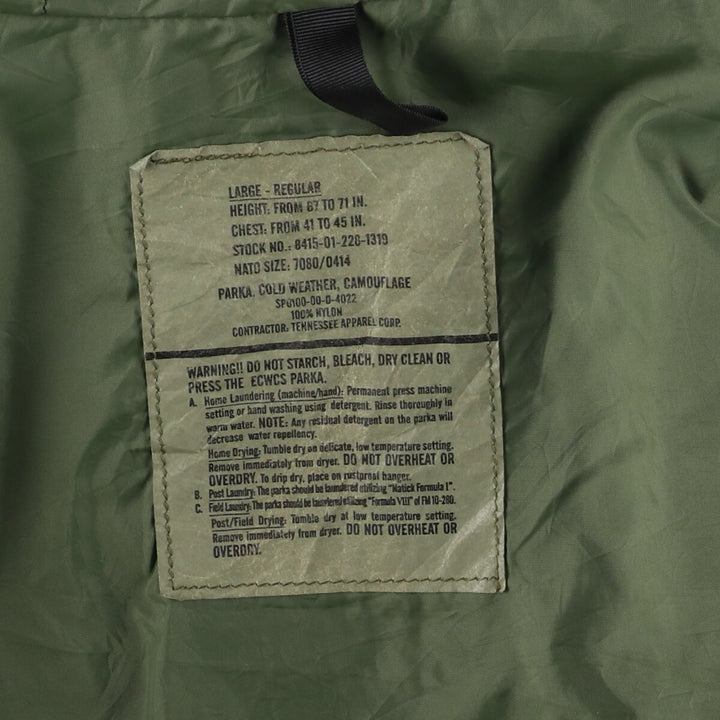 00'S US military genuine ECWCS 1st GEN late model military Gore-Tex parka made in USA LARGE-REGULAR men's L /evb004860