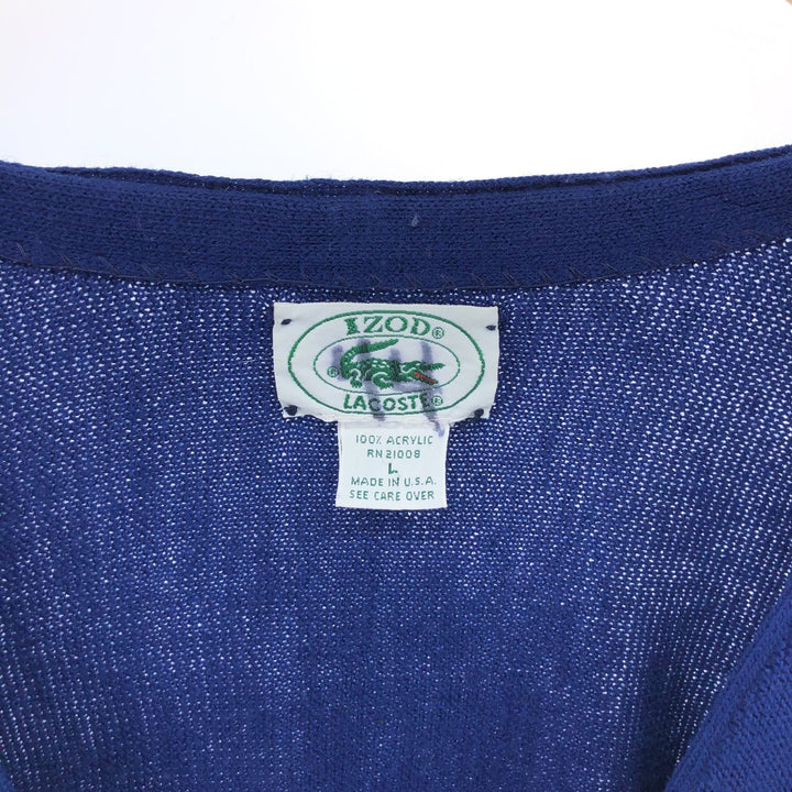 Lacoste IZOD Acrylic Knit Cardigan Made in USA Men's L size /evb004908