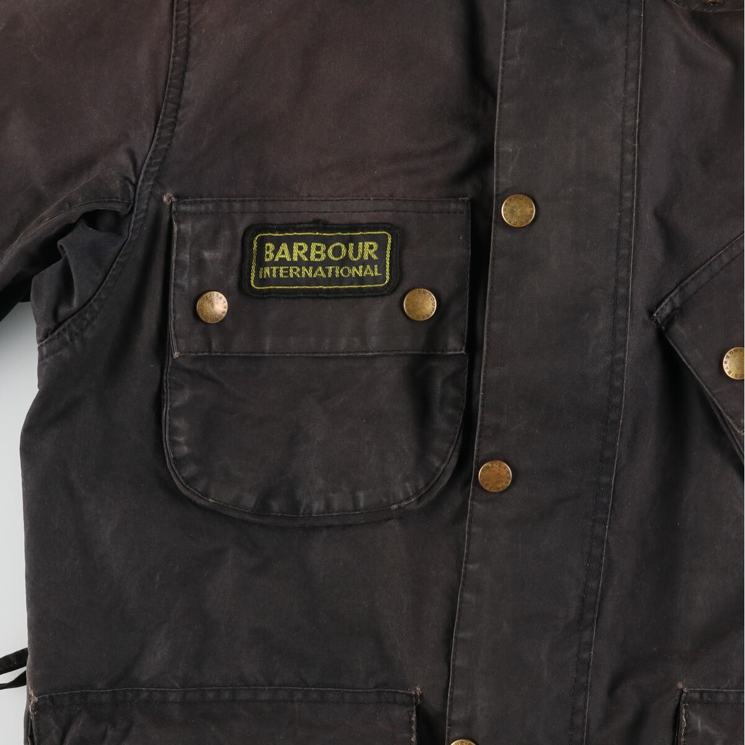 90'S Barbour International Suit Old 3 Warrant Waxed Cotton Oiled Jacket Made in England C40 Men's M Vintage /evb004949