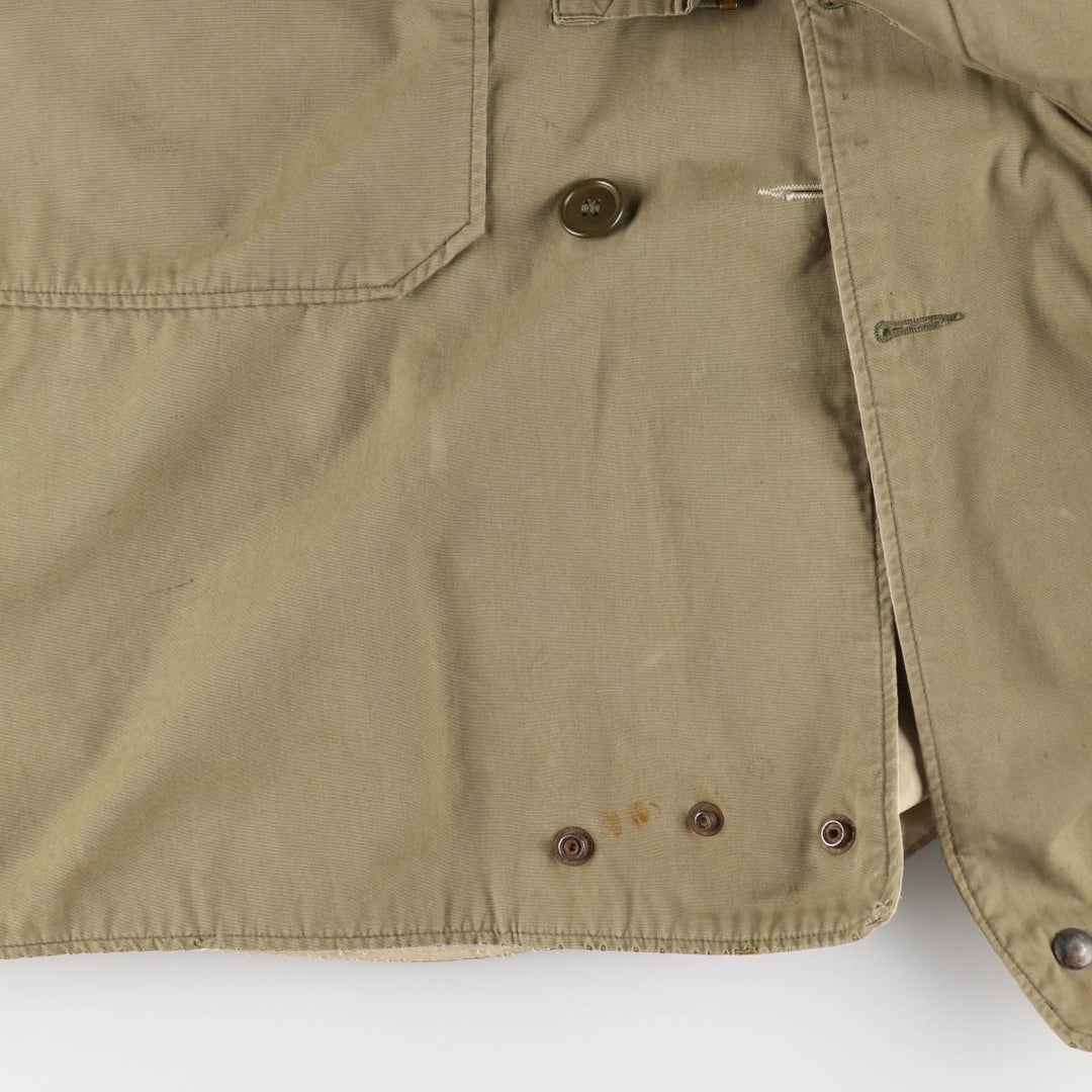 1940'S US Army genuine USARMY Mountain troops reversible military snow parka made in USA men's size L vintage unclear Khaki type sage green Vintage Second Hand