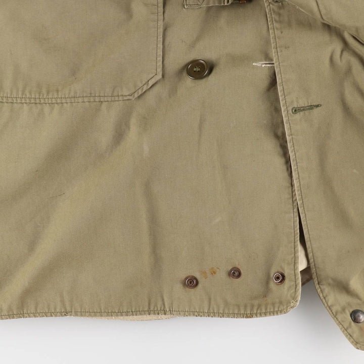 1940'S US Army genuine USARMY Mountain troops reversible military snow parka made in USA men's size L vintage unclear Khaki type sage green Vintage Second Hand