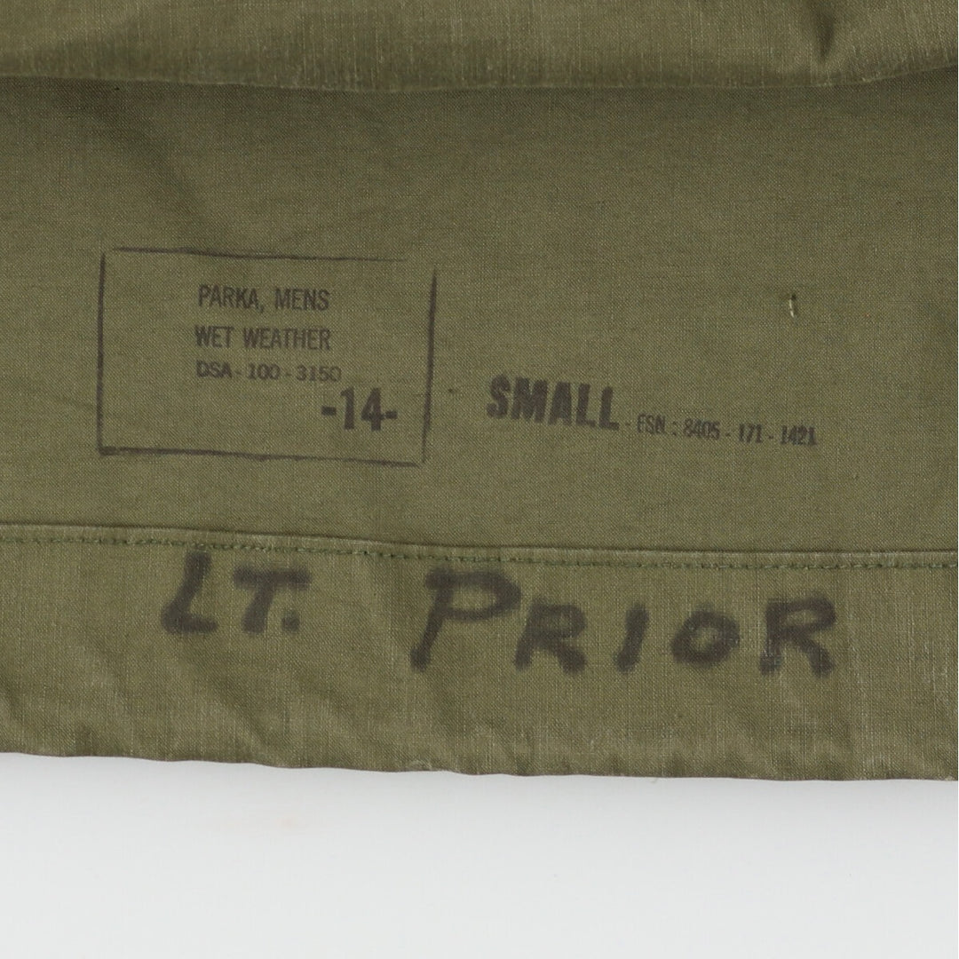 1960'S US Navy N-2 Military Deck Rain Parka Made in USA SAMLL Men's S Vintage /evb004983