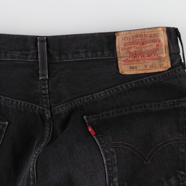 00'S Levi's 501 yarn-dyed black denim straight denim pants for men, size W36 /evb004993