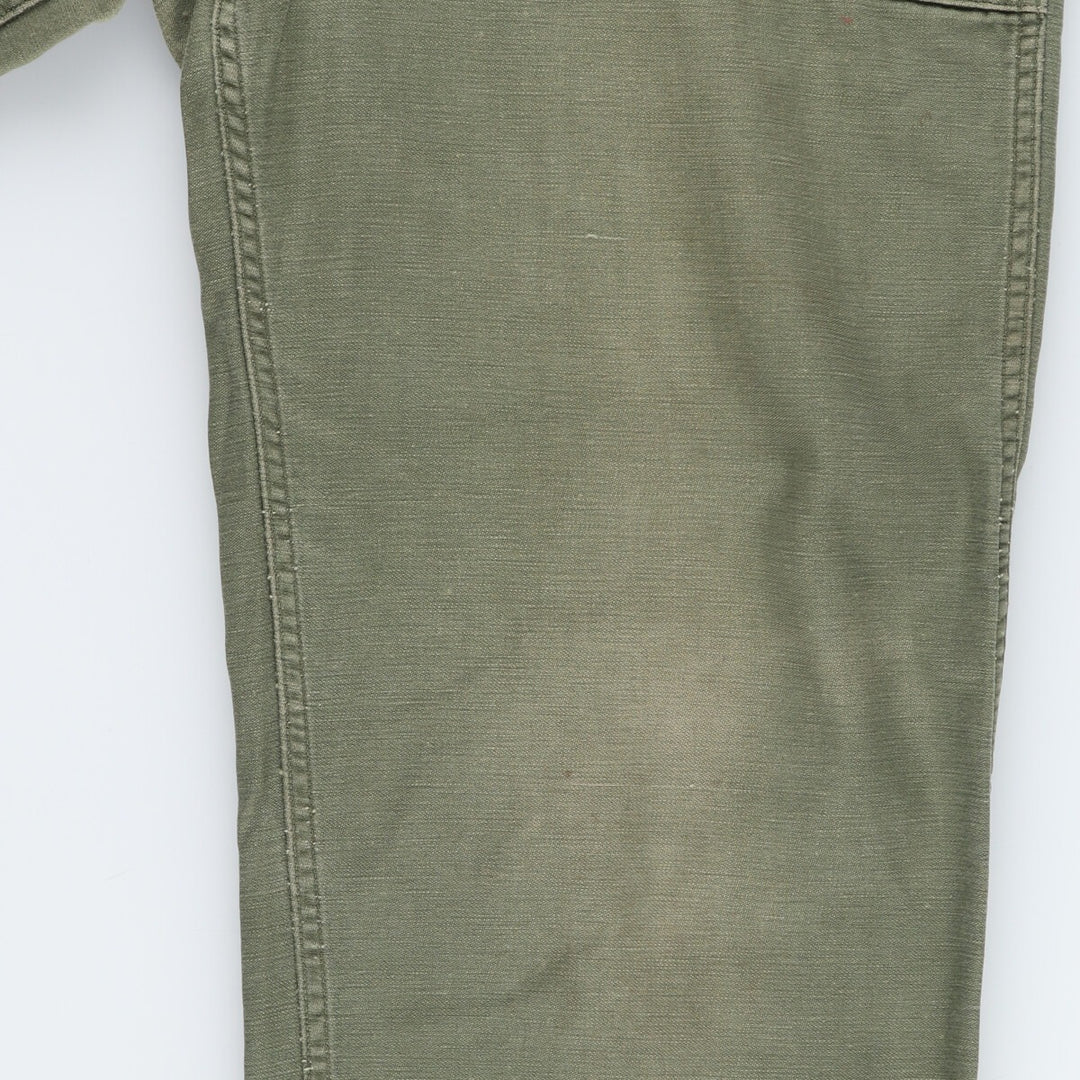 70'S US military genuine military baker pants made in USA 30x31 women's L (w28) vintage /evb005012