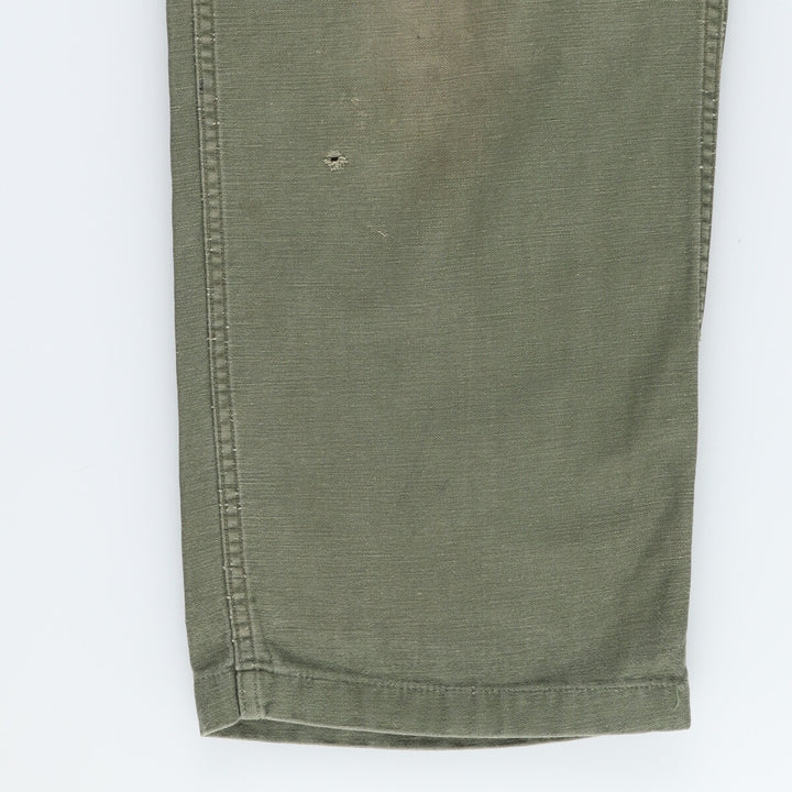 70'S US military genuine military baker pants made in USA 30x31 women's L (w28) vintage /evb005012