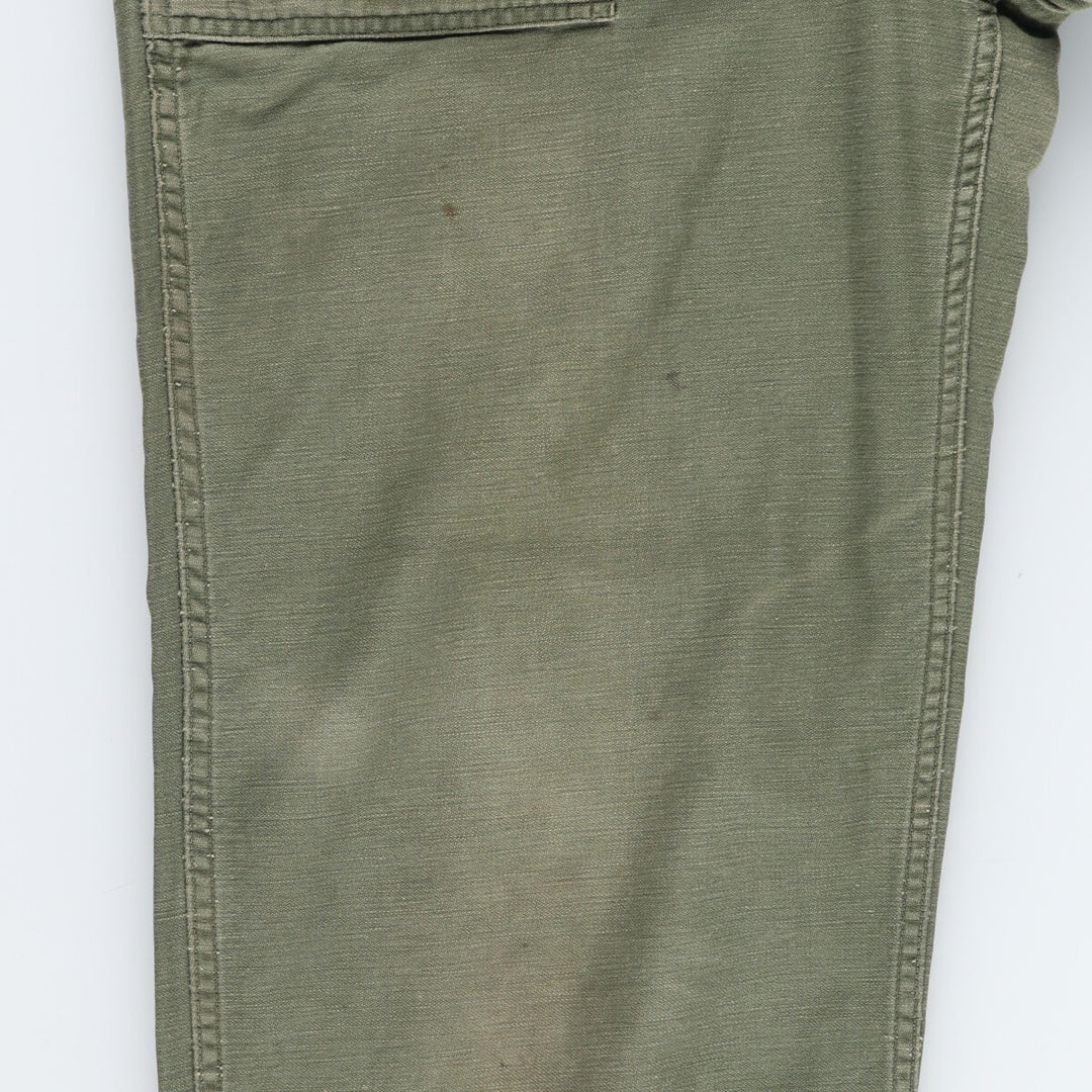 70'S US military genuine military baker pants made in USA 30x31 women's L (w28) vintage /evb005012