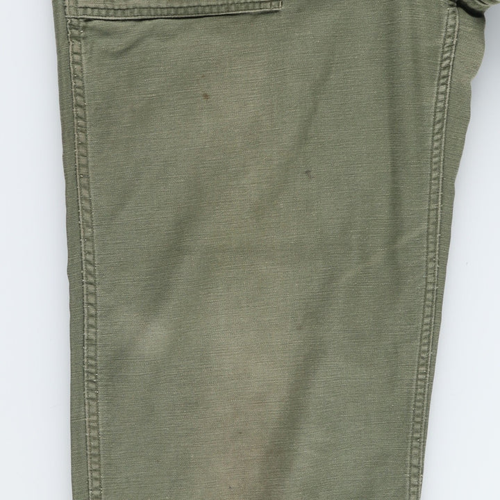 70'S US military genuine military baker pants made in USA 30x31 women's L (w28) vintage /evb005012