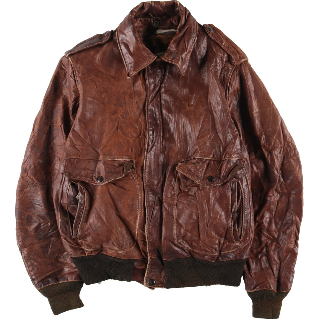 70s~80'S SCHOTT A-2 type leather flight jacket made in USA men's M vintage /evb005029