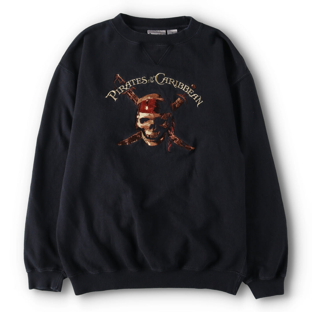 90'S Disney World Pirates of the Caribbean Movie Sweatshirt Trainer Men's M Vintage /evb005079